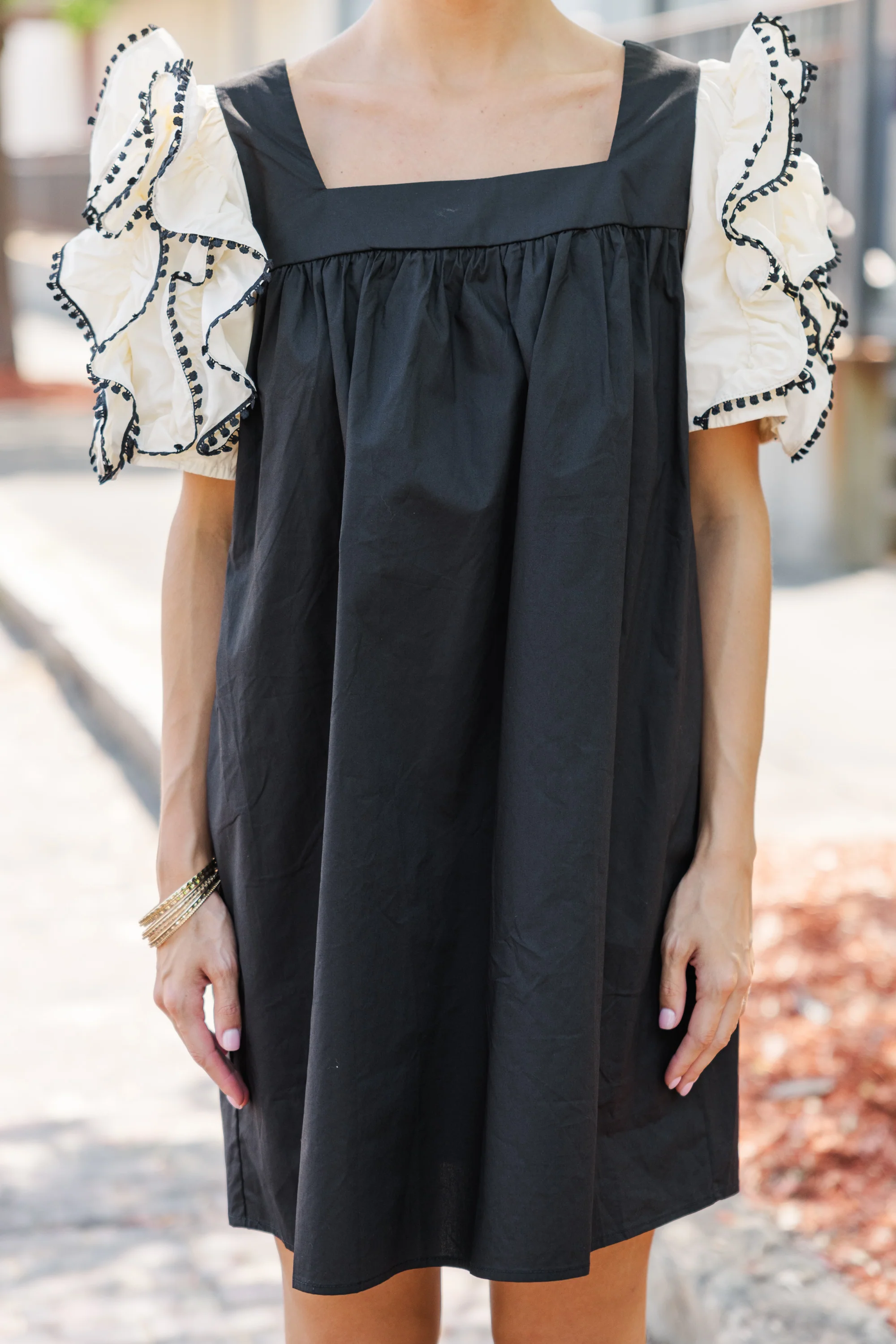Black Ruffled Dress