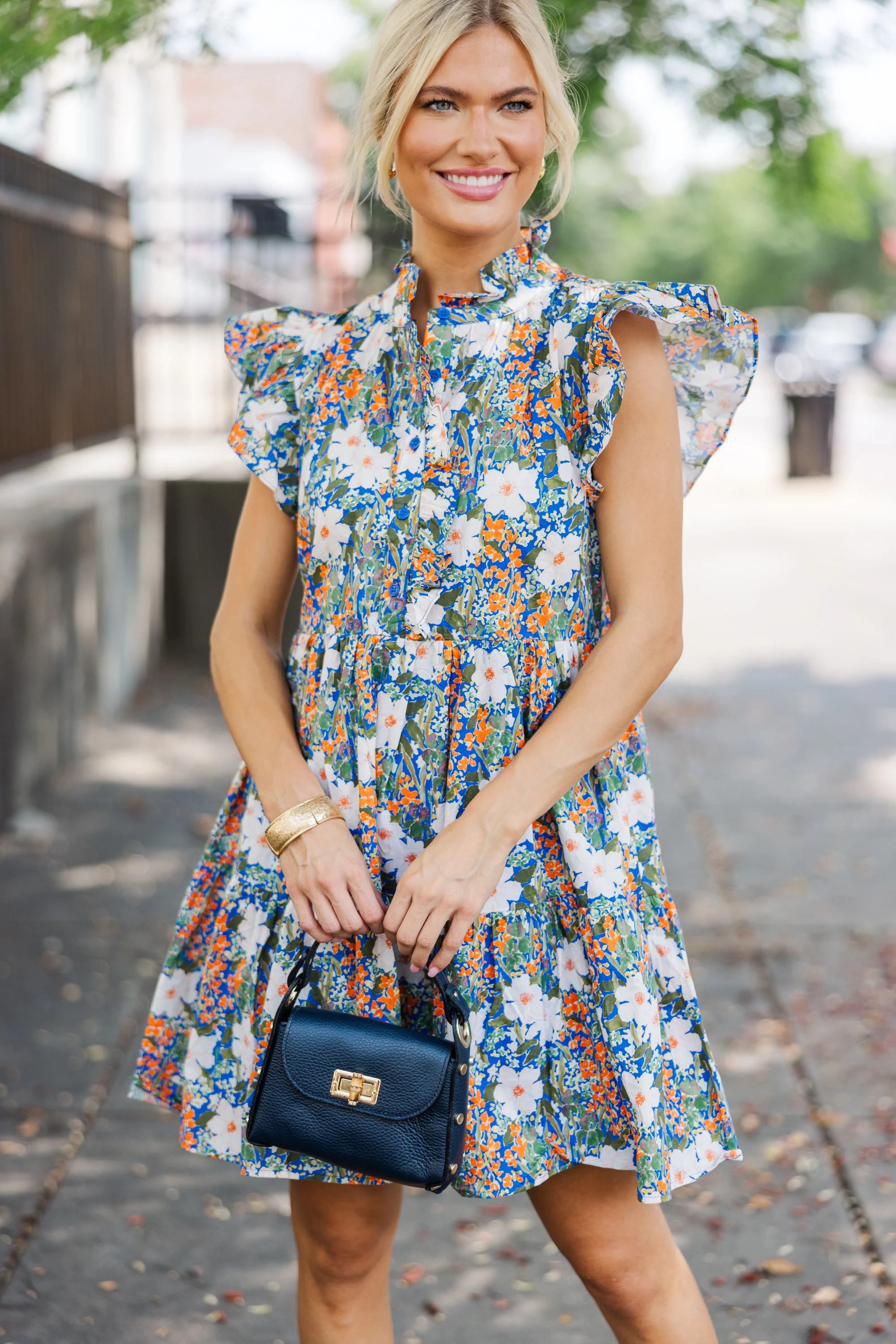 Blue Floral Dress